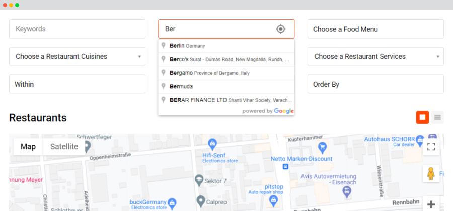WPFM Google maps